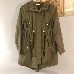 H&M Maternity Green Hooded Utility Jacket XS